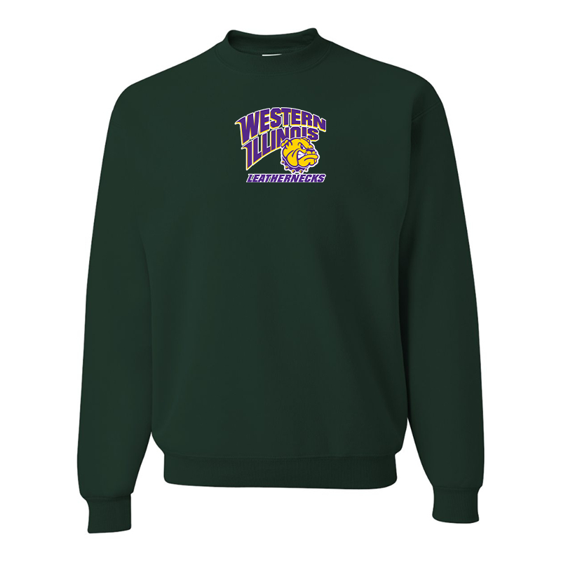 Men's Western Illinois Leathernecks  JERZEES NuBlend Crewneck Sweatshirt